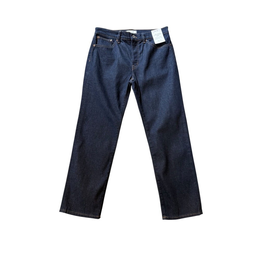 Madewell The Jules Slim-Straight Jean Dark Indigo Mid-Rise Ankle 6 28 NX990 NWT - Picture 2 of 9